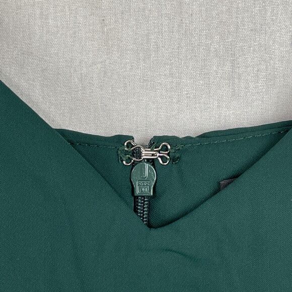 Lulus Reinette Green Midi Slip Dress L Christmas Holiday Party Event Wedding NWT - Picture 5 of 15